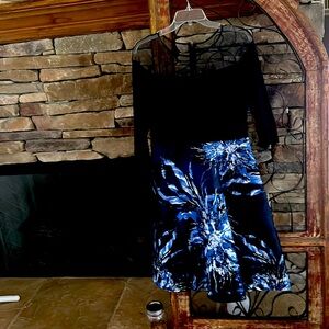 Navy semi formal full skirt dress